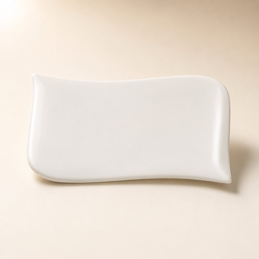 ASSIETTE PLATE RECRANGLE VAGUE 33X20CM