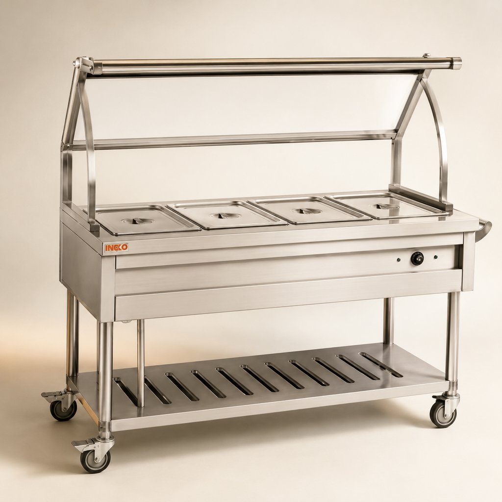 BAIN MARIE 4 BACS 1455X670X800