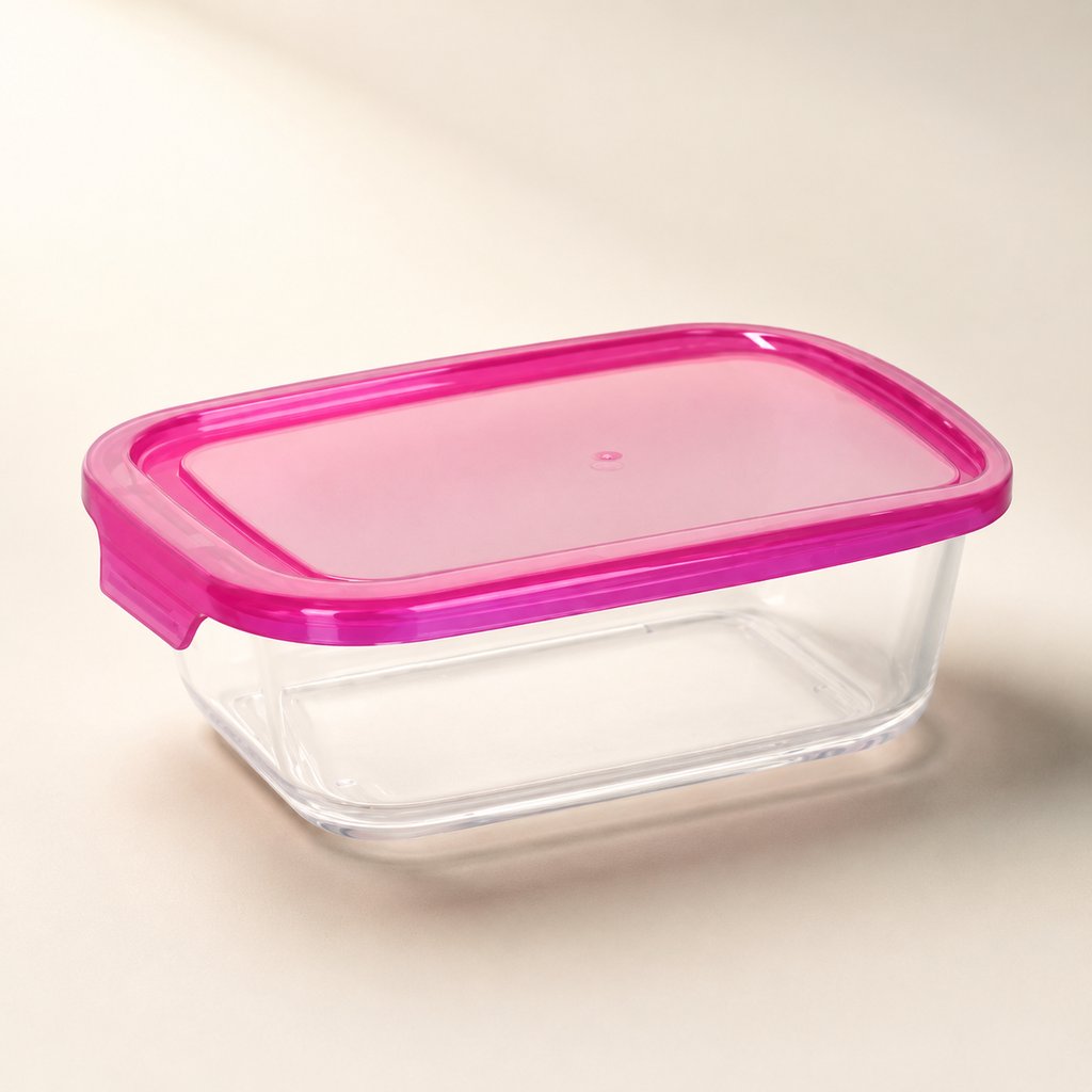 BOITE CARRE EN VERRE A COUVERCLE PLAST 1L CT6