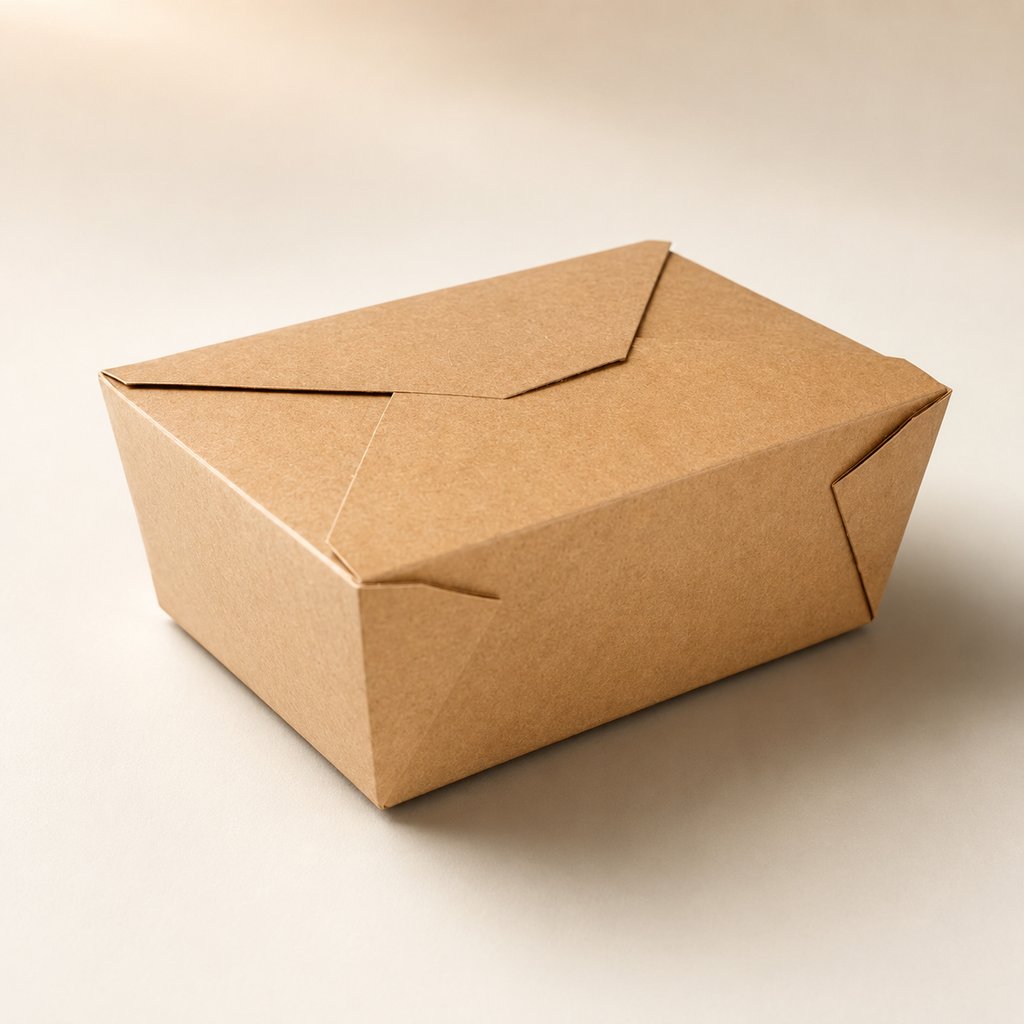 BOITE REPAS CARTON KRAFT 218X160X65MM X160 (4X40 PCS)