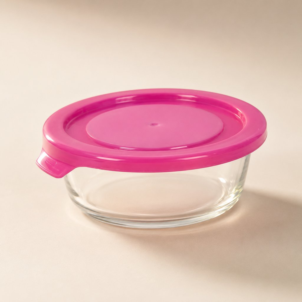 BOITE ROND EN VERRE A COUVERCLE PLAST 1,3L CT6