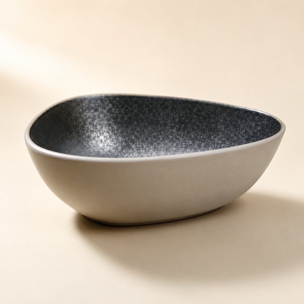 BOL EN GALET INTERIEUR MARRON 15.3*13.2*5.8CM