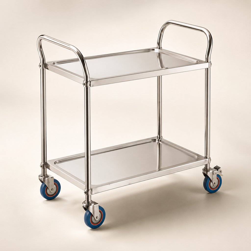 CHARIOT DESSERT INOX 2 ETAGES 750X400X835