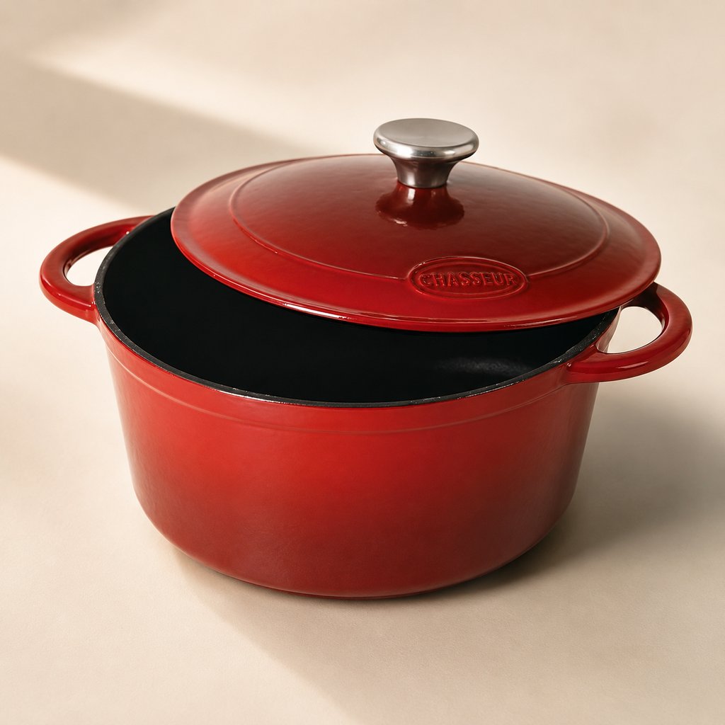 COCOTTE ROND 4L SITRAM EN FONTE EMAILLEE TRADIFONTE D24CM H12CM