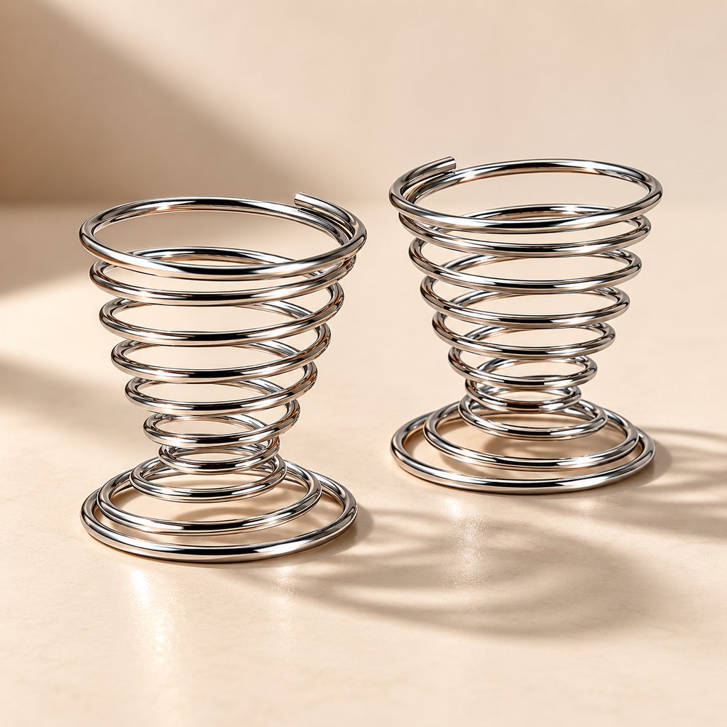 COQUETIER CHROME LE LOT DE 4 PIECES