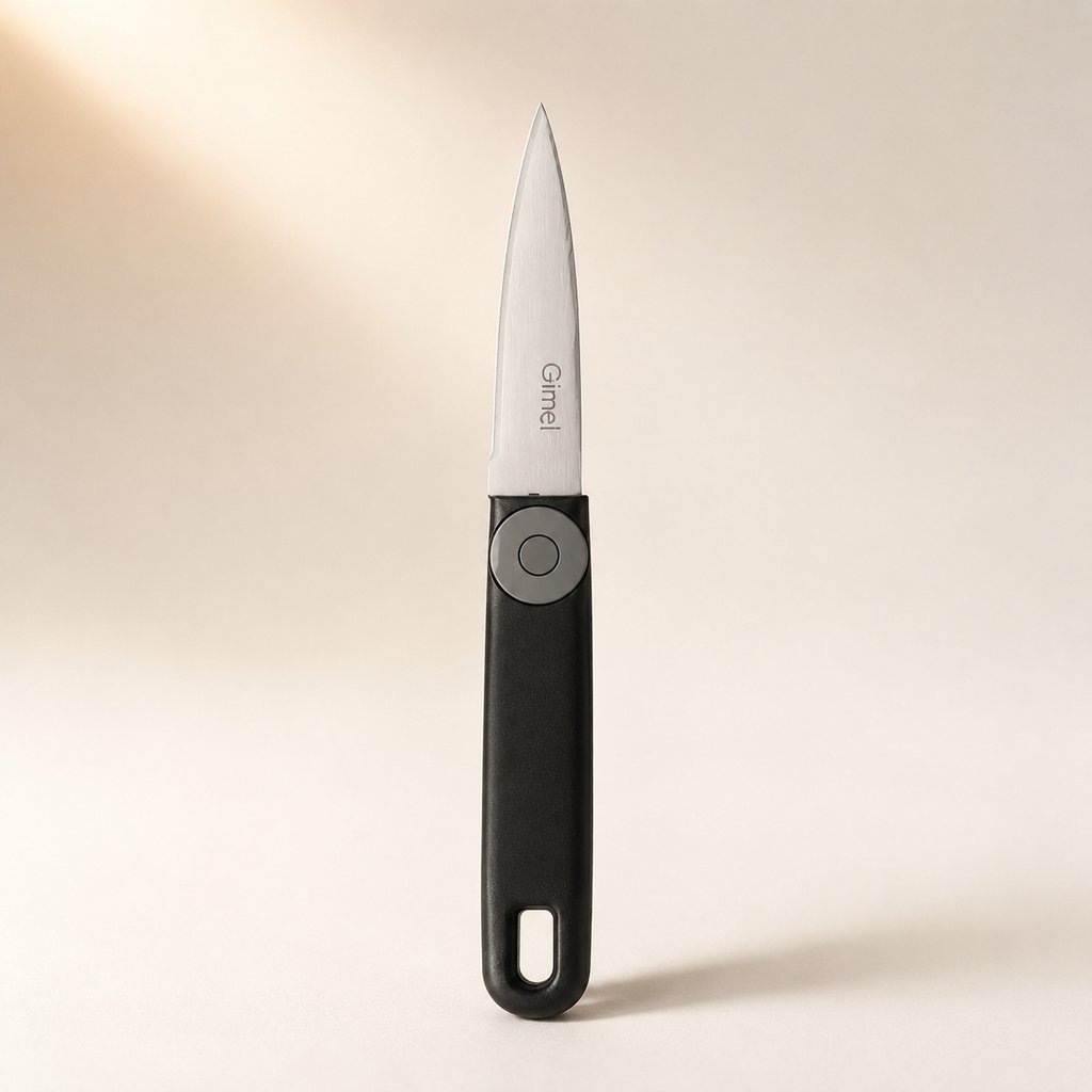 COUTEAU OFFICE INOX L 7.5 CM AVEC MANCHE EN PLASTIQUE