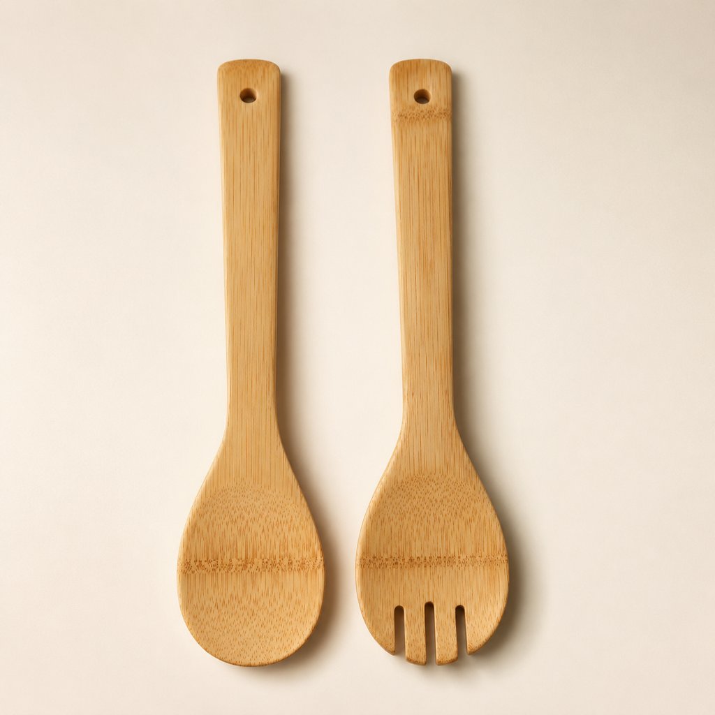 COUVERTS À SALADE BAMBOU LE LOT DE 2 PIÈCES L 30 CM