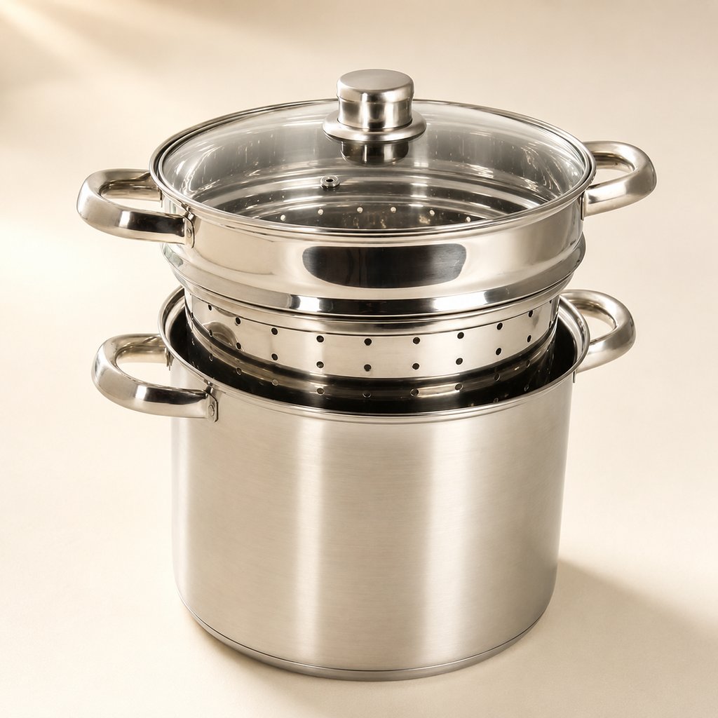 CUIT PÂTES 8 L INOX GAMME OLYMPE Ø 24 CM H 18.5 CM"