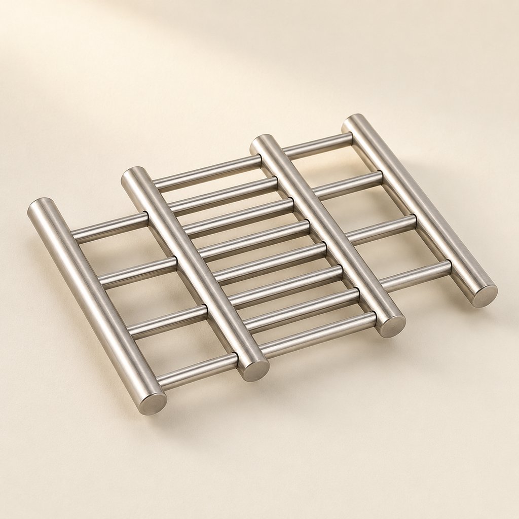 DESSOUS DE PLAT EXTENSIBLE INOX L 22.5 CM L 20 CM MAX : L 38 CM L 20 CM