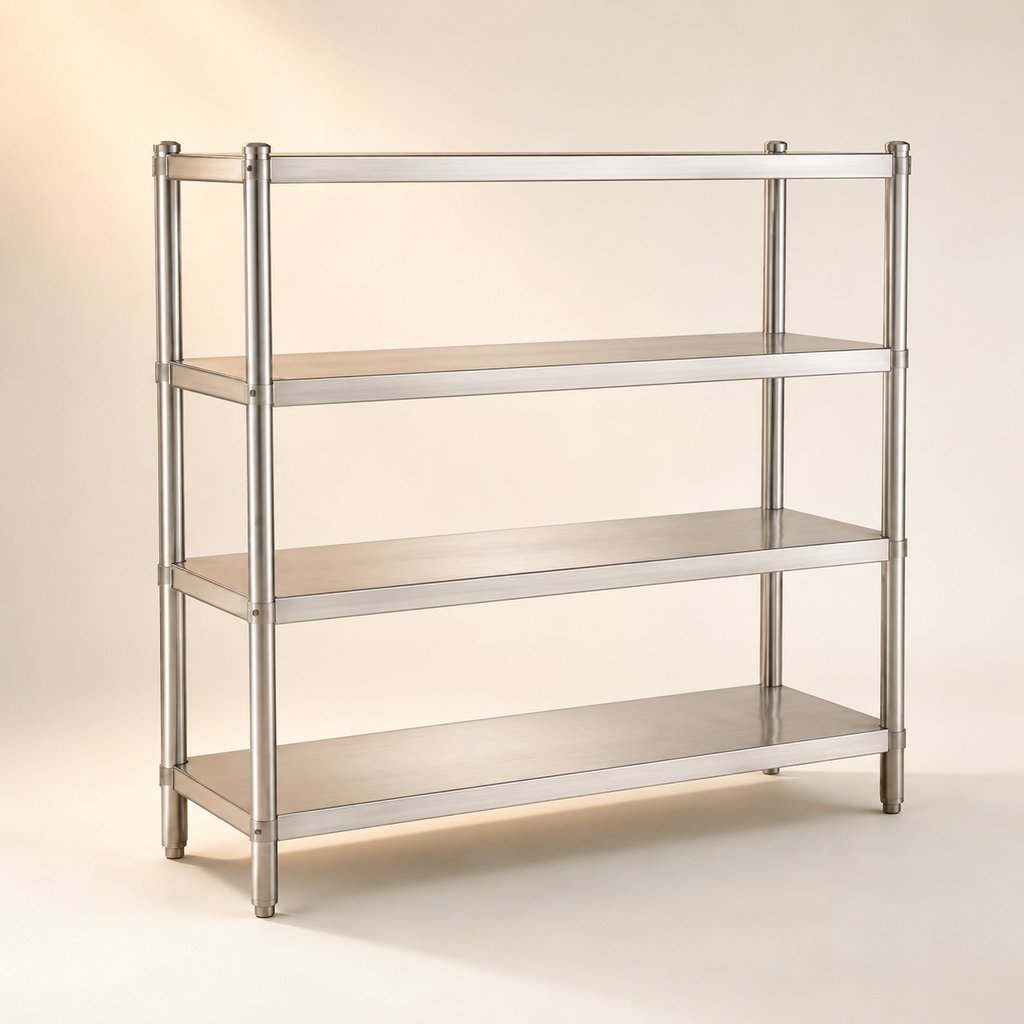 ETAGERE INOX 1,80M 4 ETAGES