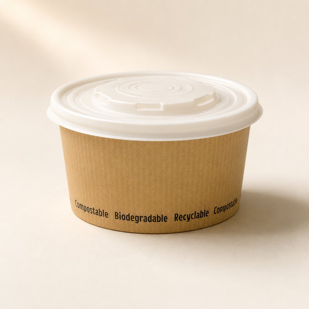 GOBELET A SOUPE AVEC PLA 12OZ X500/(20X25PCS) COUV=210LPLAS32 (354ML)