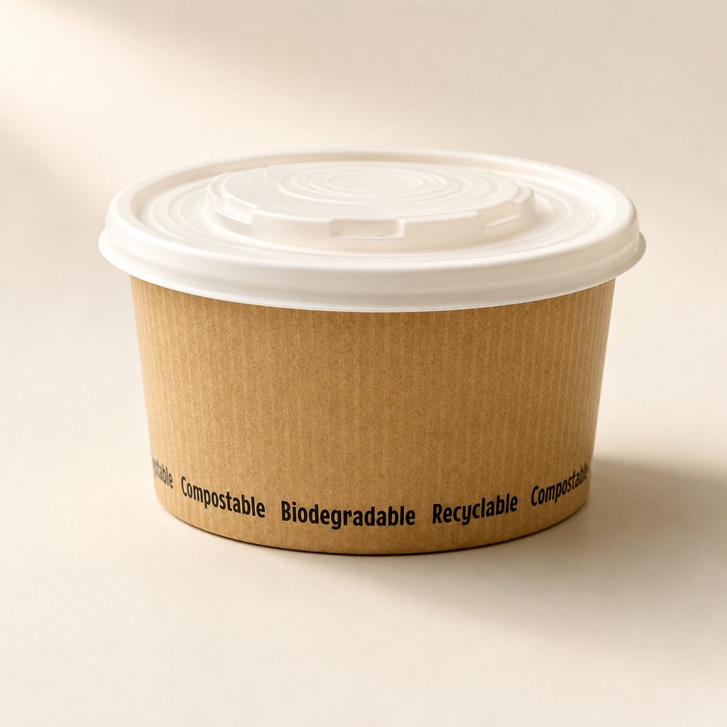 GOBELET A SOUPE AVEC PLA 32 OZ X500/(20X25 PCS) COUV=210LPLAS32 (946ML)