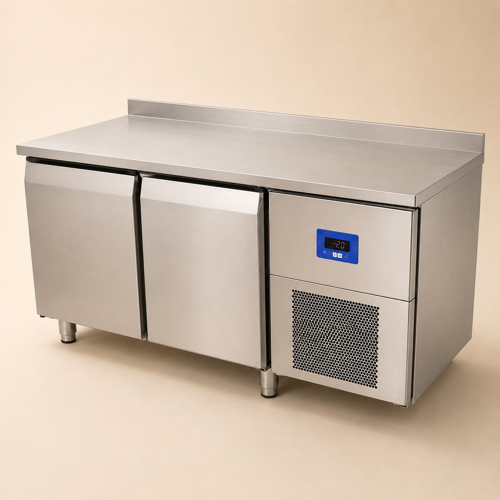 MEUBLE REFRIGERE POSITIF 2 PORTES PLEINES 1314*600*850