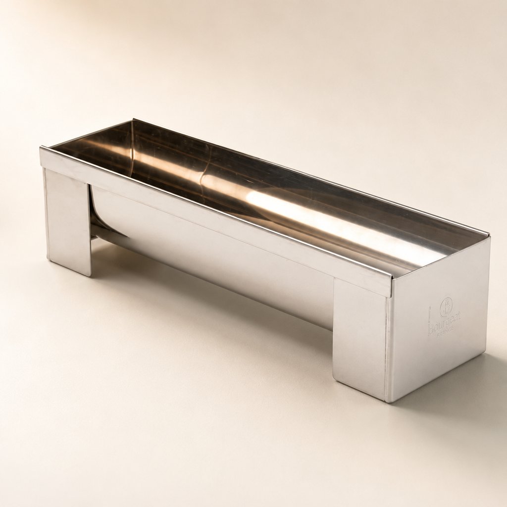 MOULE A BUCHE INOX L 30 CM L 9 CM H 5.5 CM