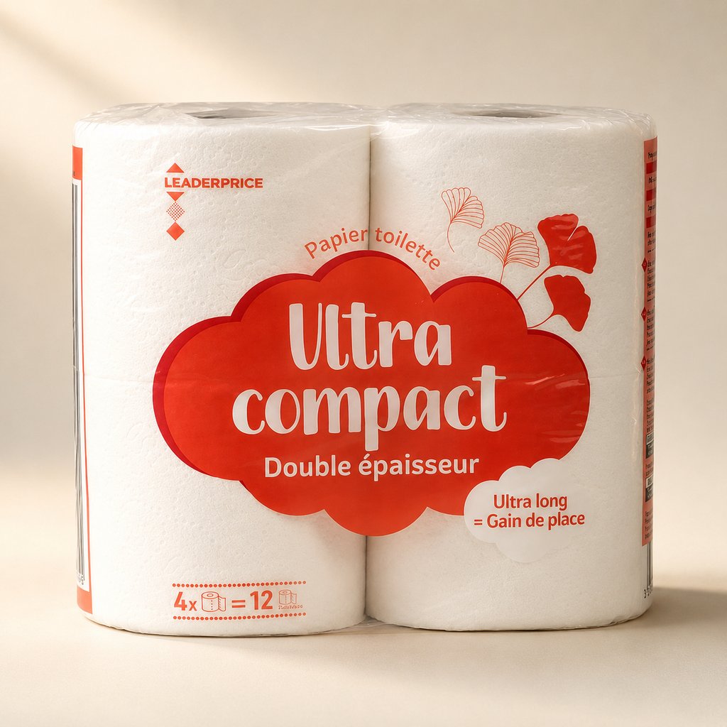 PAPIER TOILETTE 2 PLIES PAQUET DE 4