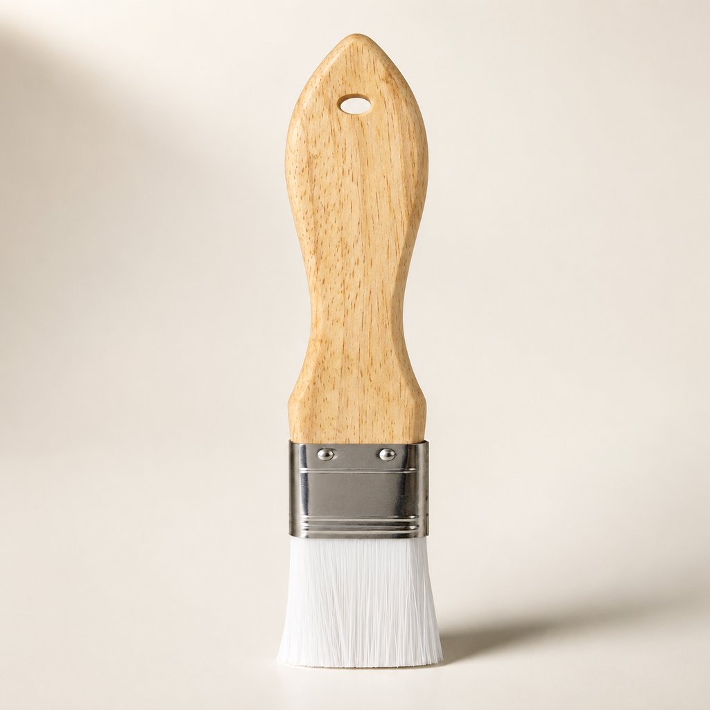 PINCEAU DE CUISINE BOIS ET PLASTIQUE GAMME TROUVAILLES DE GRAND-MERE L 19 CM L 2.5 CM AVEC MANCHE EN BOIS
