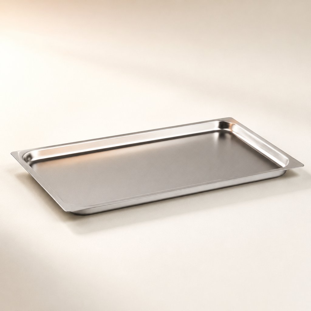 PLATEAUX INOX GN 2/1-20 10MM