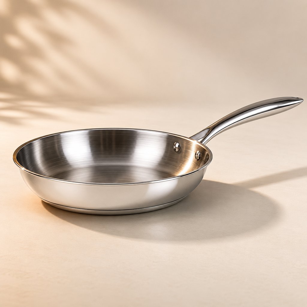 POELE SITRAM INOX D28CM H5CM EP CORPS 0.7MM EP FOND 4MM