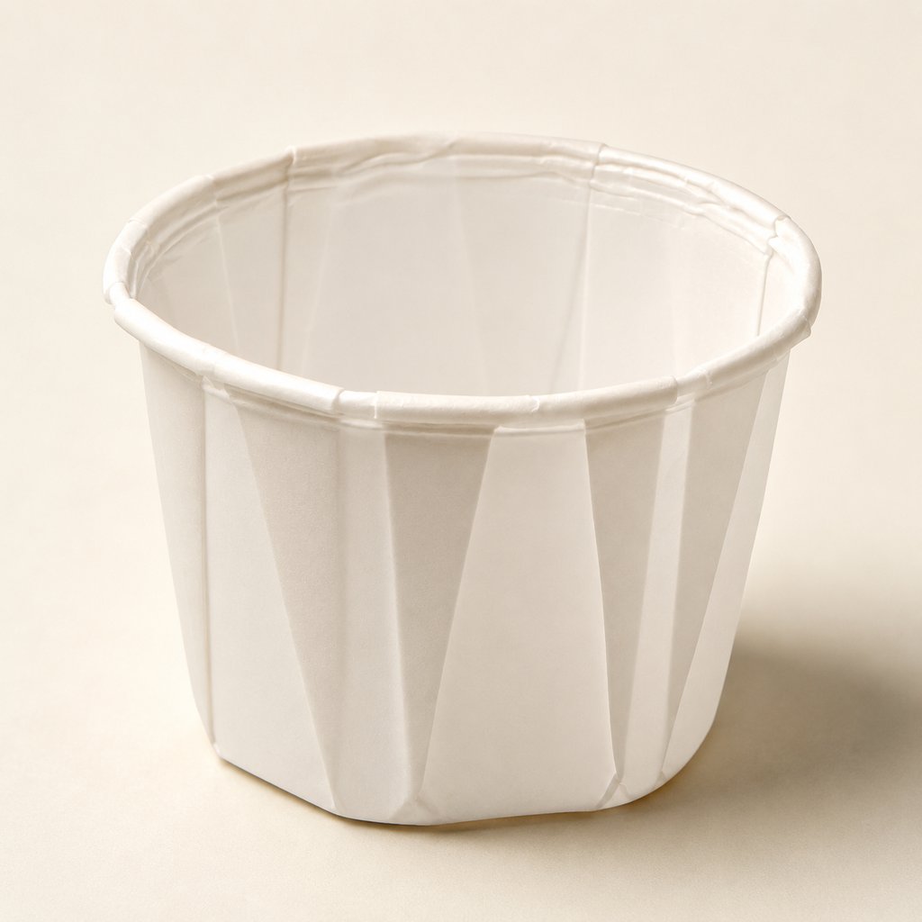 POT PAPIER PLISSE BLANC 14ML 0.75OZ- X5000 (20X250PCS) POUR SAUCE