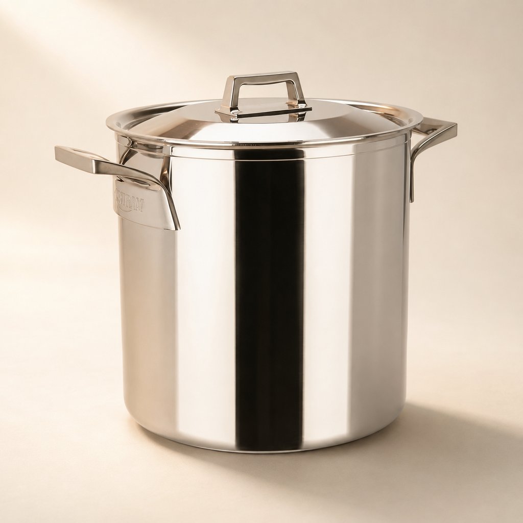 TRAITEUR 8.1 L SITRAM INOX D24CM H18CM AVEC COUVERCLE EN INOX EP CORPS 0.8MM EP FOND 5.3MM