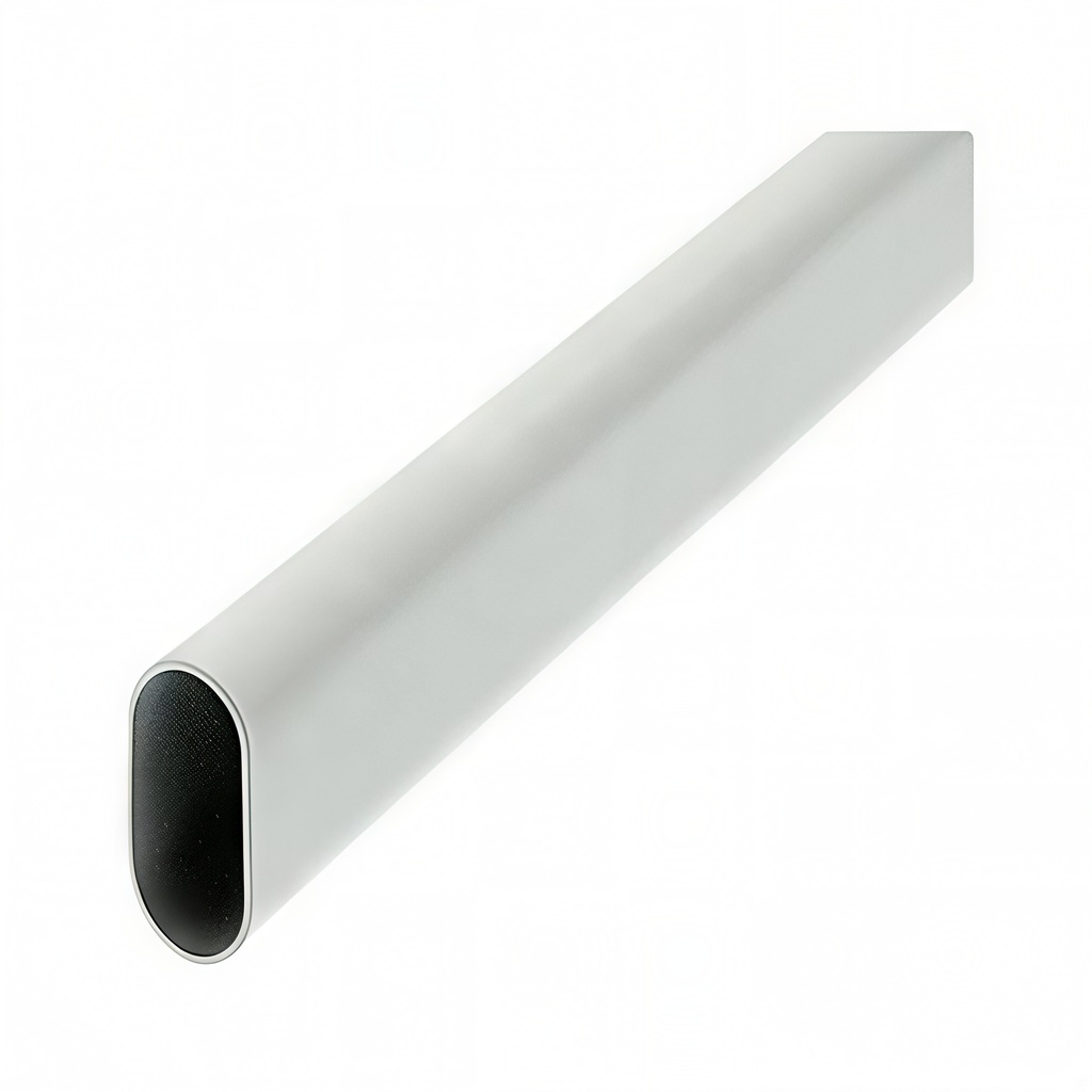 TUBE PENDERIE OVALE 30X15 BLANC 2M