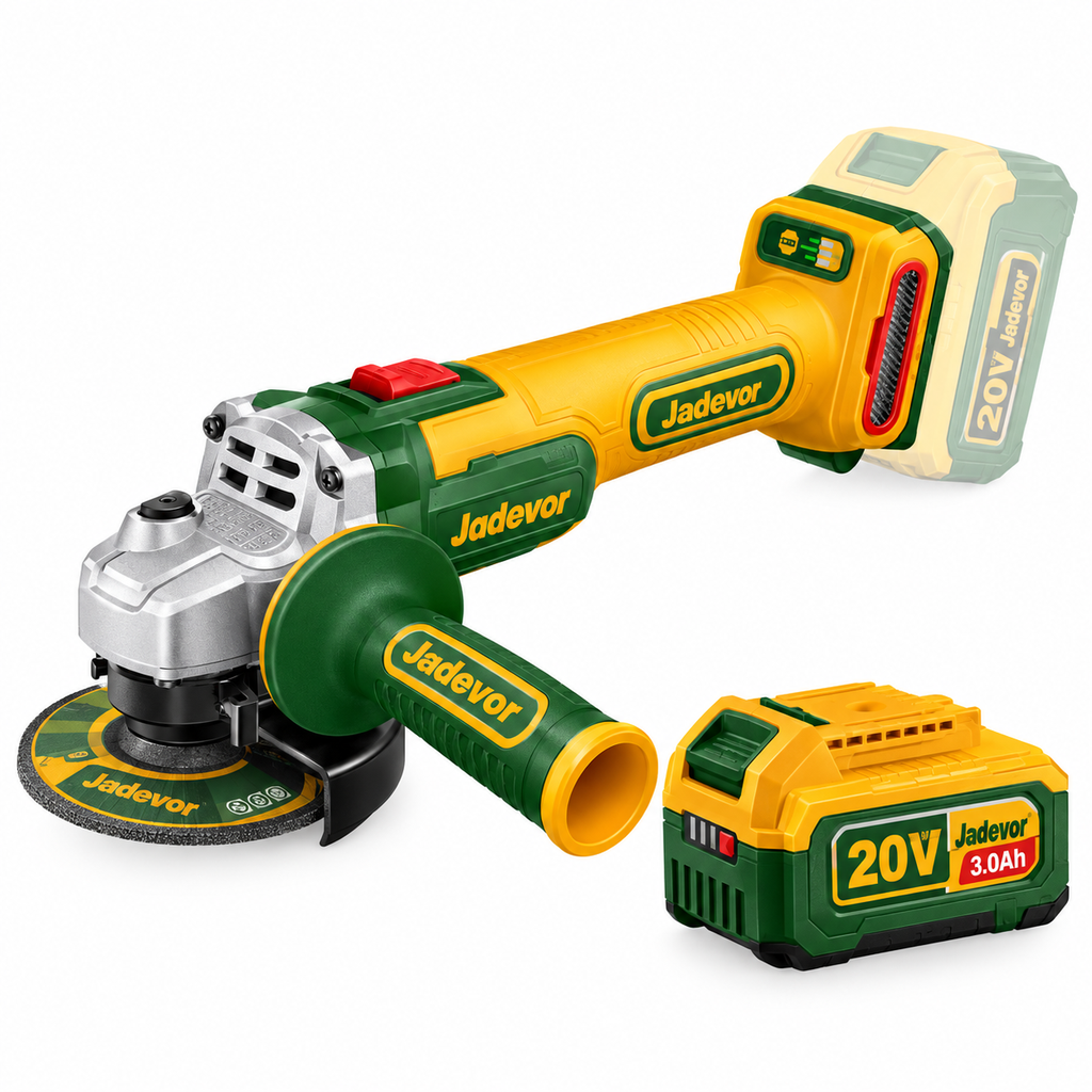 MEULEUSE D’ANGLE SANS FIL 20V - D115MM - AVEC 1BATTERIE 3.0AH ET CHARGEUR