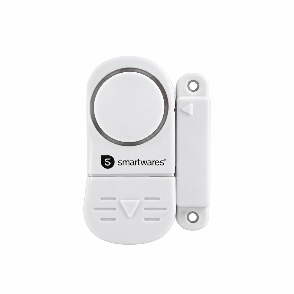 ALARME MINI CONTACT MAGNETIQUE 3 PORTE/FENETRE A PILES 85DB BOUTON M/A SMARTWARES