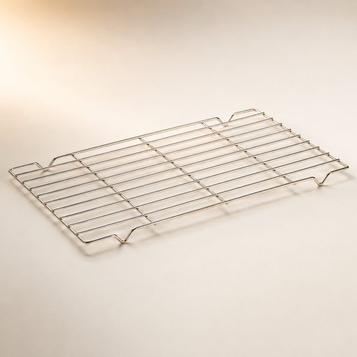 "VOLETTE GÂTEAU ACIER CHROMÉ L 35 CM L 20 CM H 1.5 CM"