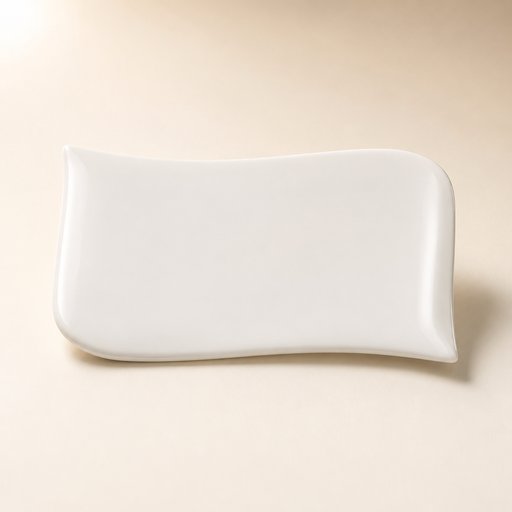 ASSIETTE PLATE RECRANGLE VAGUE 33X20CM