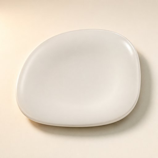 ASSIETTE BLANCHE MATTE 22CM 22.5*19.3*2.4CM