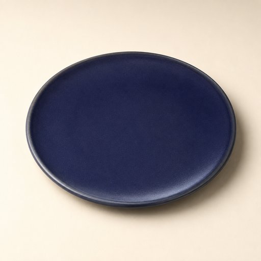 ASSIETTE ROND BLEU  24.5*22.6*2.3CM