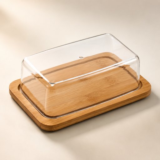 BEURRIER PIN L 20 CM L 13 CM AVEC CLOCHE EN PLASTIQUE