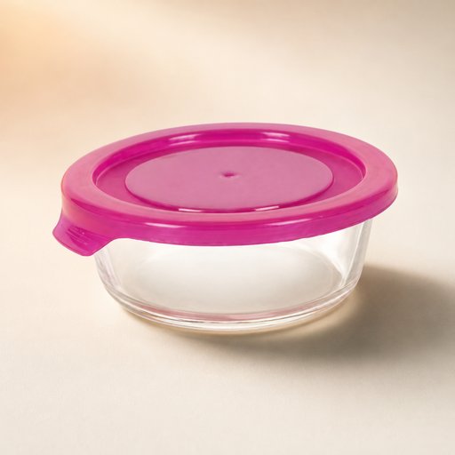 BOITE ROND EN VERRE A COUVERCLE PLAST 0,4L CT12