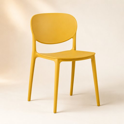 CHAISE EN PLASTIQUE JAUNE PC-029