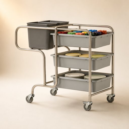 CHARIOT DE DEBARASSAGE 850×450×935MM