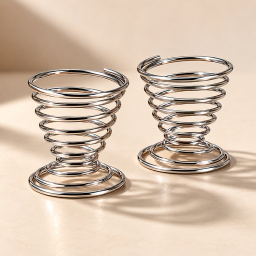 COQUETIER CHROME LE LOT DE 4 PIECES