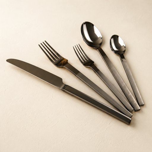 COUVERTS INOX SET DE 5 COUT24CM FOUR20,5CM CUIL20,3CM FOURD15,2 CUILD 15,5CM