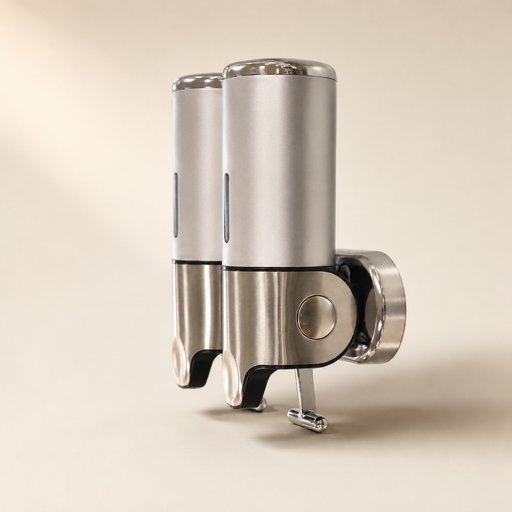 DISTRIBUTEUR DE SAVON MURAL A MAINS A DOUBLE TETE 350MLX2