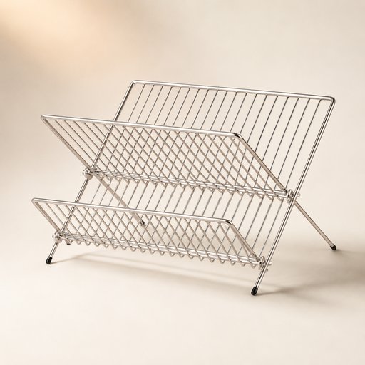 EGOUTTOIR A VAISSELLE CHROME  L 38 CM L 30 CM H 24 CM