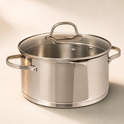 FAITOUT 5.5 L SITRAM INOX D24CM H12CM AVEC COUVERCLE VAPEUR VERRE EP CORPS 0.7MM EP FOND 4MM