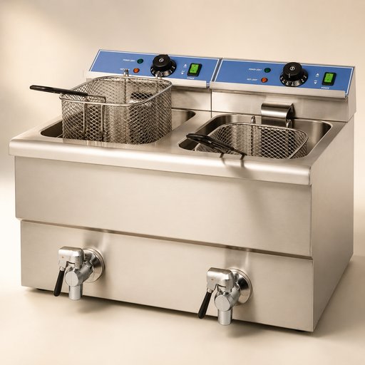 FRITEUSE ELECTRIQUE 2 BACS 570X495X345MM 2X10L