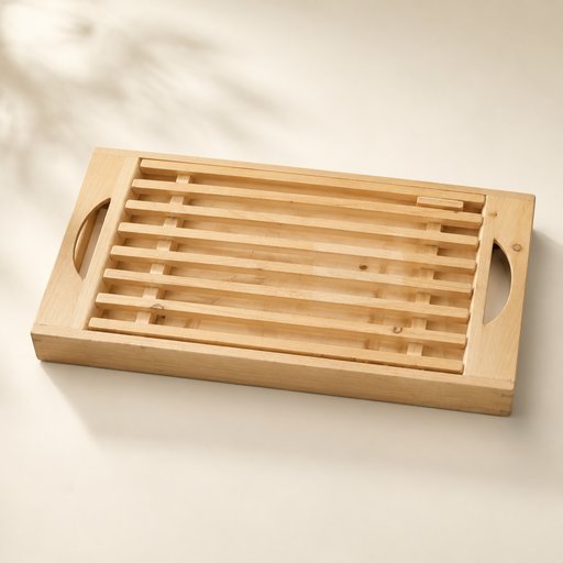 PLANCHE À PAIN BOULEAU L 37 CM L 21 CM H 2.5 CM AVEC REPOSE COUTEAU