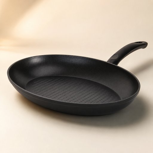 POÊLE À POISSON ALUMINIUM FORGÉ GAMME LES SPECIFIQUES L 35 CM L 25 CM H 4.5 CM