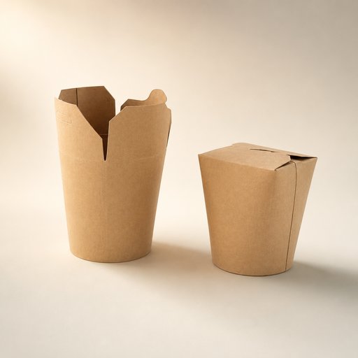 POT CARTON KRAFT 26OZ/750ML 85X100MM H98MM X500PCS (20X25PCS) FERMETURE FENTE