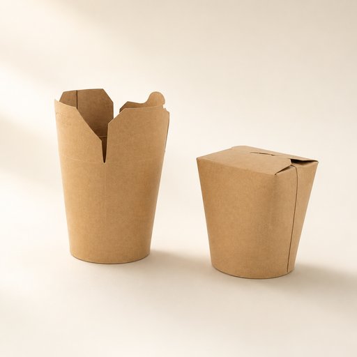 POT CARTON KRAFT 32OZ/950ML 95X111MM H 101MM X500PCS (20X25PCS) FERMETURE FENTE