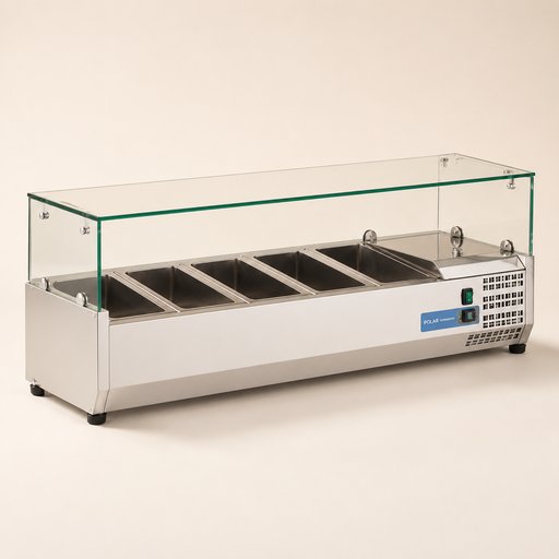 PREPARATION COLD UNIT WITH PLEXIGLASS COVER  1200*330*445MM
