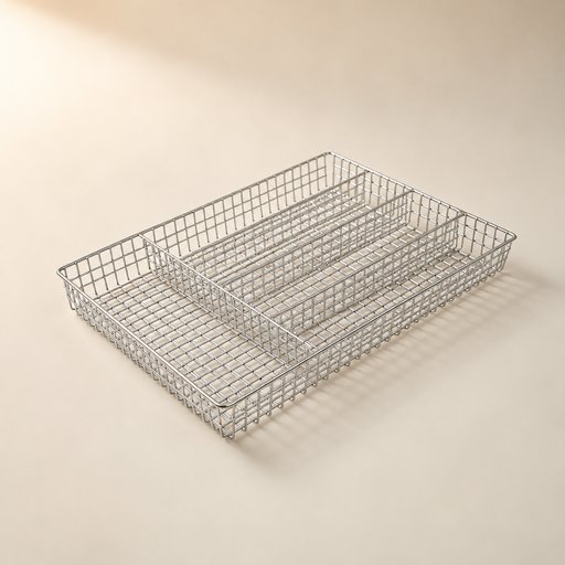 RANGE COUVERTS CHROME  L 26 CM L 5 CM H 36 CM
