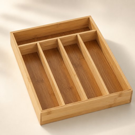 RANGE COUVERTS FIBRE DE BOIS L 35.5 CM L 28 CM H 4 CM