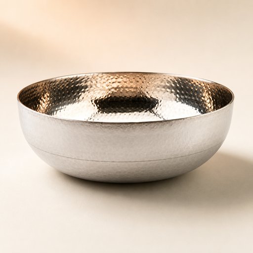 SALADIER INOX MARTELE 21 CM H 7 CM