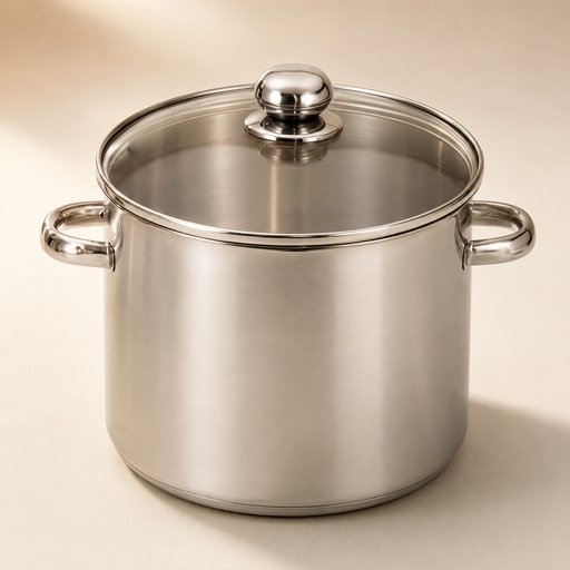 TRAITEUR 14 L INOX GAMME OLYMPE Ø 28 CM H 24 CM AVEC POIGNÉE EN INOX AVEC COUVERCLE VAPEUR EN VERRE ÉPAISSEUR CORPS 0.5 MM ÉPAISSEUR FOND 2.5 MM TOUS FEUX DONT INDUCTION